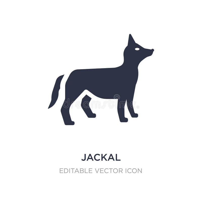 значок jackal на белой предпосылке Простая иллюстрация элемента от концепции форм бесплатная иллюстрация